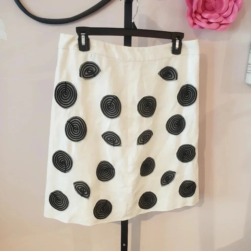 Etcetera Linen Dot Skirt